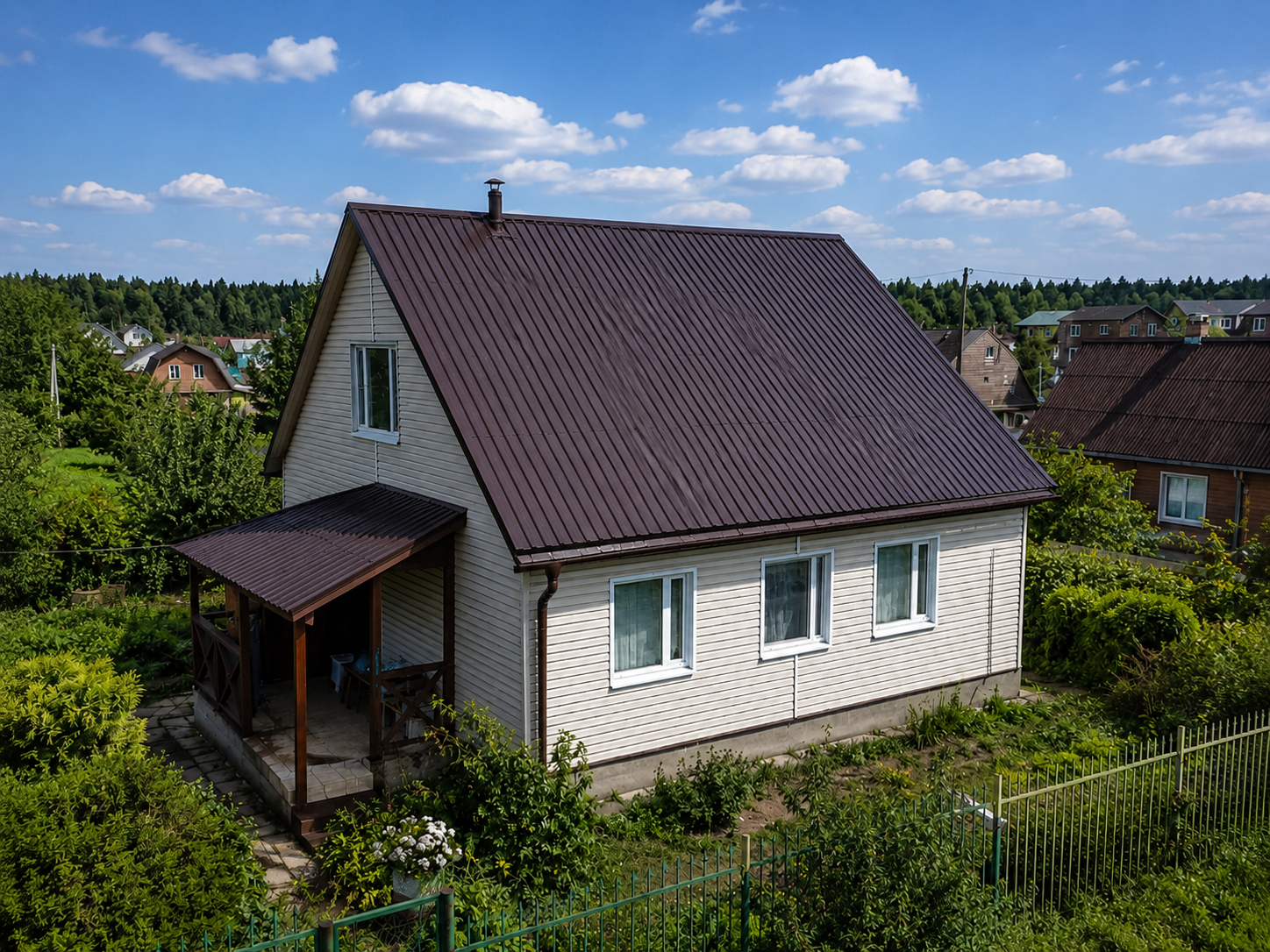 Готовая кровля из профнастила