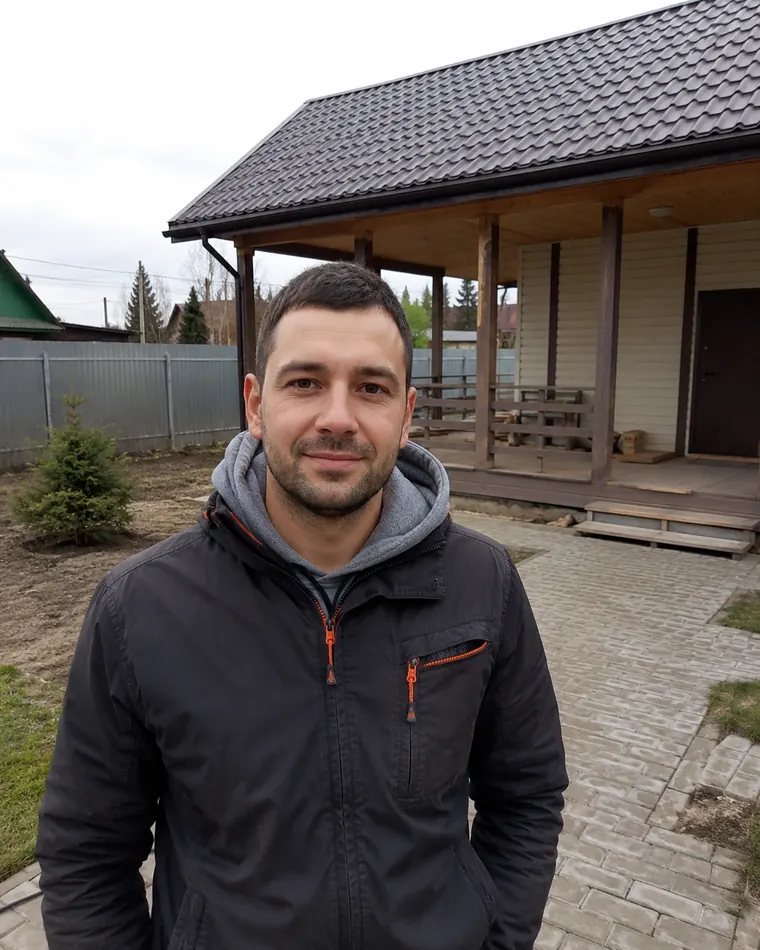 Кровля дома и навеса над входом после работ